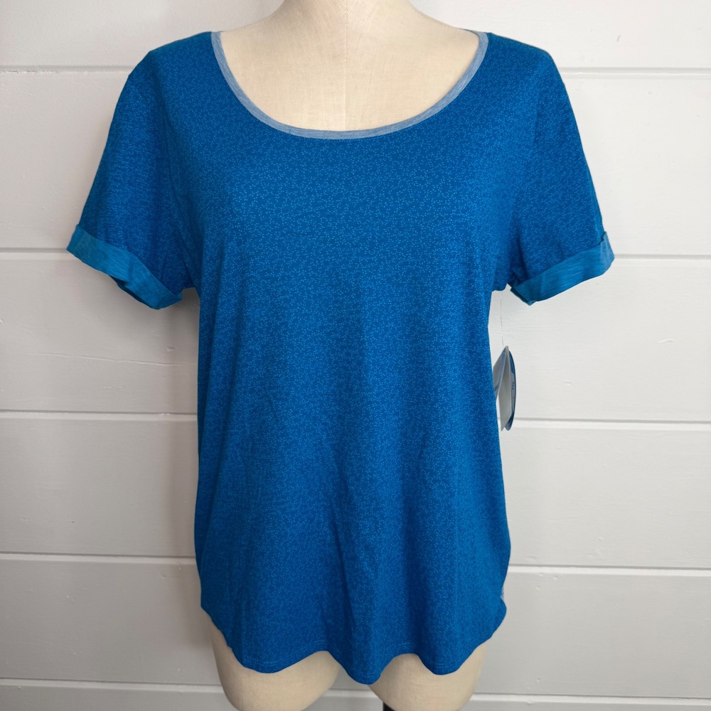 Columbia Women's Large Sandy River Tee Shirt Blue Outdoor NEW T Shirt Gorpcore